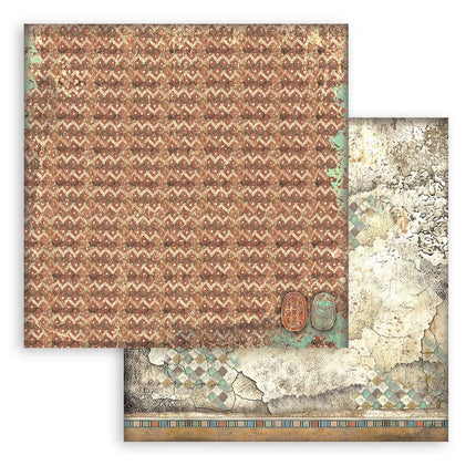 Paper pad 20.3x20.3 cm - 10 sheets - Backgrounds Selection - Fortune / Land of Pharaohs