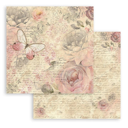 Paper pad 20.3x20.3 cm - 10 sheets - Shabby Rose