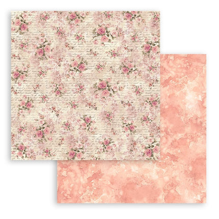 Paper pad 20.3x20.3 cm - 10 sheets - Shabby Rose