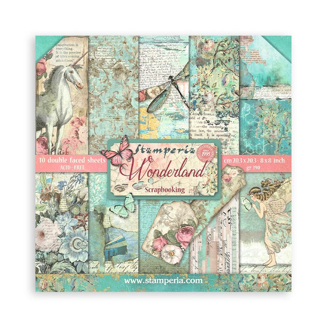 Paper pad 20.3x20.3 cm - 10 sheets - Wonderland