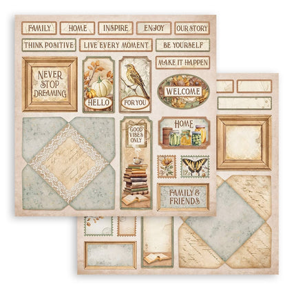 Paper pad 20.3x20.3 cm - 10 sheets - Golden Harmony