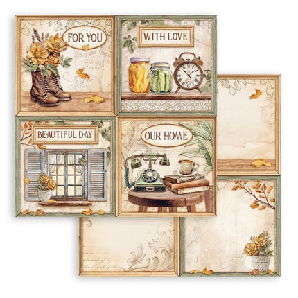 Paper pad 20.3x20.3 cm - 10 sheets - Golden Harmony