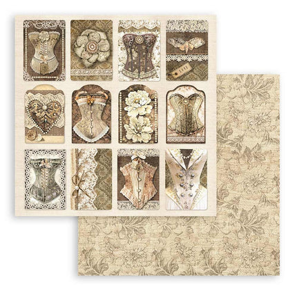 Paper pad 20.3x20.3 cm - 10 sheets - Old Lace
