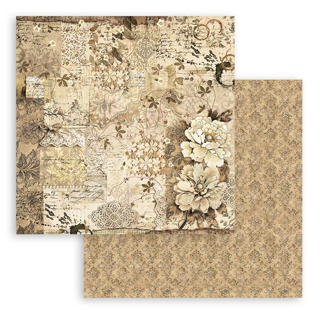 Paper pad 20.3x20.3 cm - 10 sheets - Old Lace