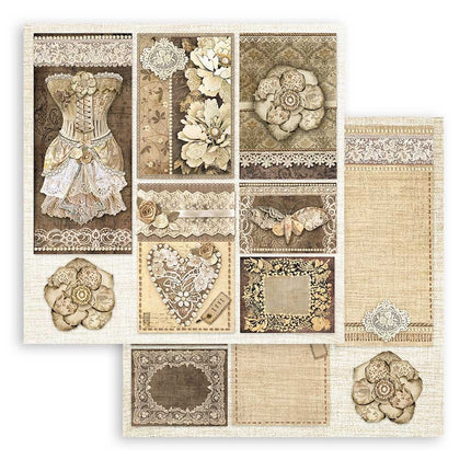 Paper pad 20.3x20.3 cm - 10 sheets - Old Lace