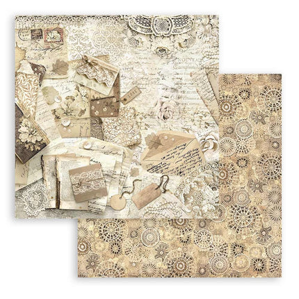 Paper pad 20.3x20.3 cm - 10 sheets - Old Lace