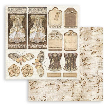 Paper pad 20.3x20.3 cm - 10 sheets - Old Lace