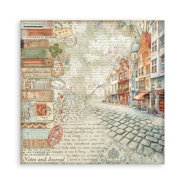 Paper pad 20.3x20.3 cm - 10 sheets - Art of Travelling