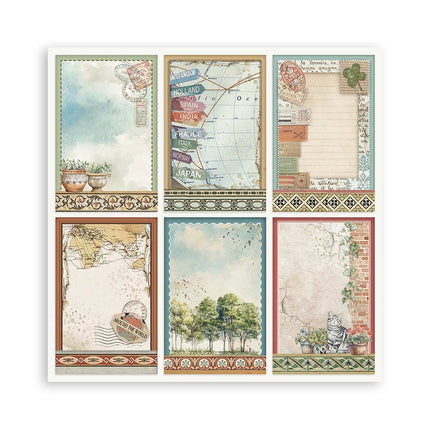 Paper pad 20.3x20.3 cm - 10 sheets - Art of Travelling