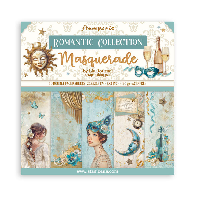 Paper pad 20.3x20.3 cm - 10 sheets - Masquerade