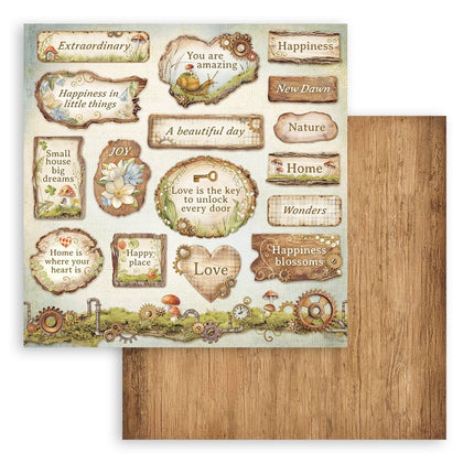 Paper pad 20.3x20.3 cm - 10 sheets - Hidden Grove