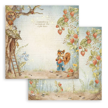 Paper pad 20.3x20.3 cm - 10 sheets - Hidden Grove
