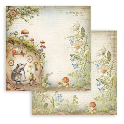 Paper pad 20.3x20.3 cm - 10 sheets - Hidden Grove