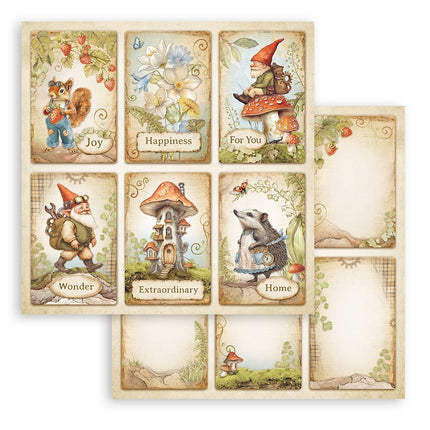 Paper pad 20.3x20.3 cm - 10 sheets - Hidden Grove
