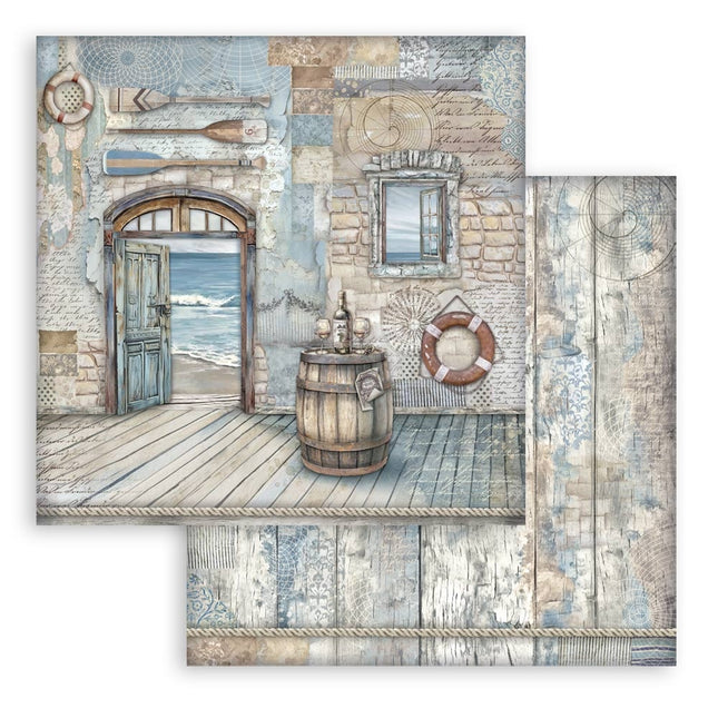 Paper Pad 20.3x20.3 cm - 10 sheets - Silent Sea