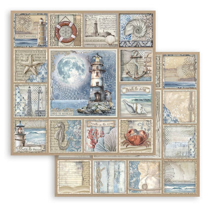 Paper Pad 20.3x20.3 cm - 10 sheets - Silent Sea