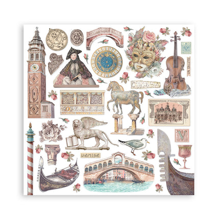 Paper pad 20.3x20.3 cm - 10 sheets - Venice City of Art