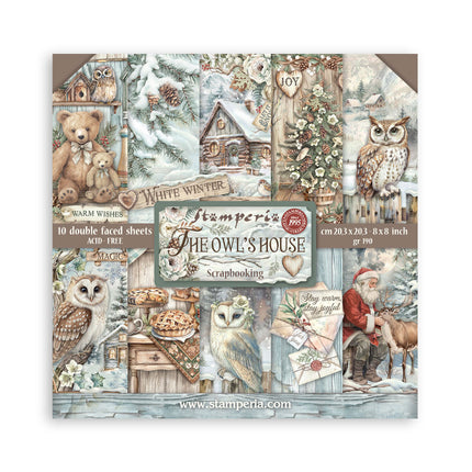 Paper pad 20.3x20.3 cm - 10 sheets - The Owl's House