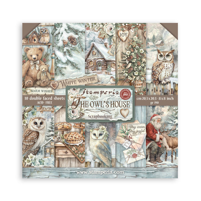 Paper pad 20.3x20.3 cm - 10 sheets - The Owl's House