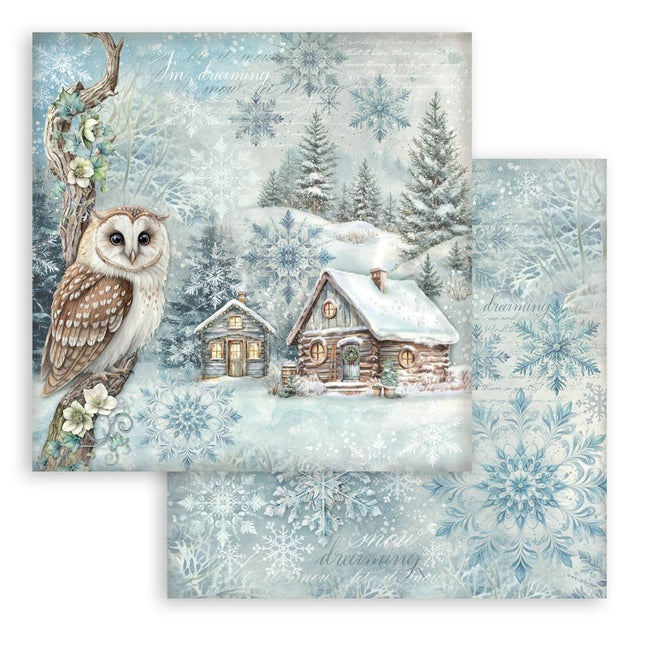 Paper pad 20.3x20.3 cm - 10 sheets - The Owl's House