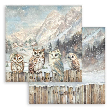 Paper pad 20.3x20.3 cm - 10 sheets - The Owl's House