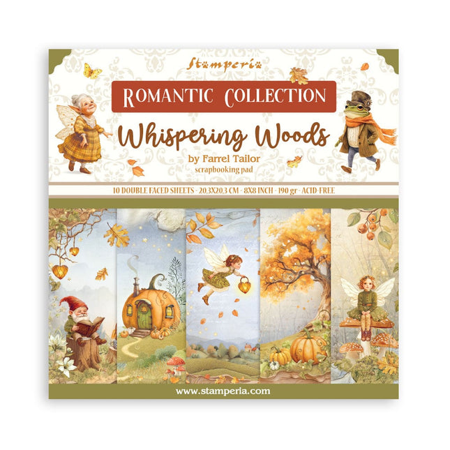 Paper Pad 20.3x20.3 cm - 10 Sheets - Whispering Woods  