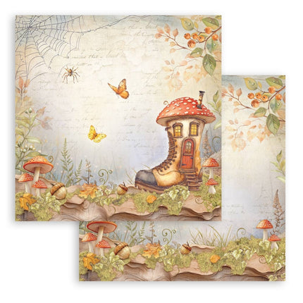 Paper Pad 20.3x20.3 cm - 10 Sheets - Whispering Woods  
