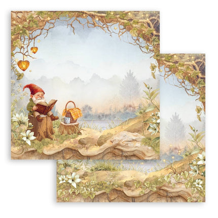 Paper Pad 20.3x20.3 cm - 10 Sheets - Whispering Woods  