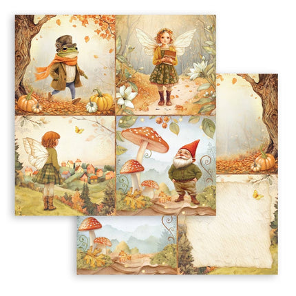 Paper Pad 20.3x20.3 cm - 10 Sheets - Whispering Woods  