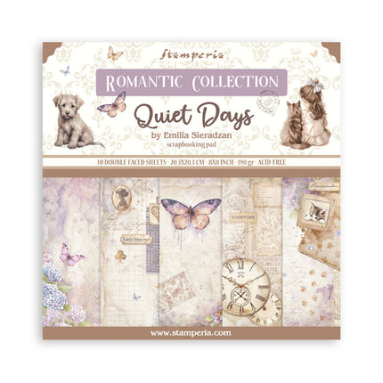Paper pad 20.3x20.3 cm - 10 sheets - Quiet Days