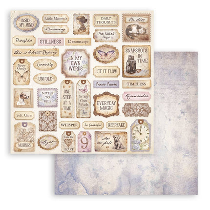 Paper pad 20.3x20.3 cm - 10 sheets - Quiet Days