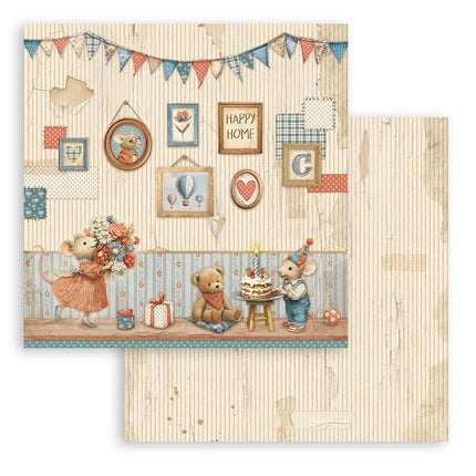 Scrapbooking Small Pad 10 sheets 20.3x20.3 cm (8"x8") - Family