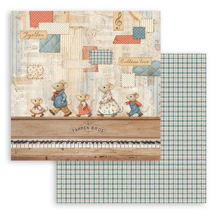 Scrapbooking Small Pad 10 sheets 20.3x20.3 cm (8"x8") - Family