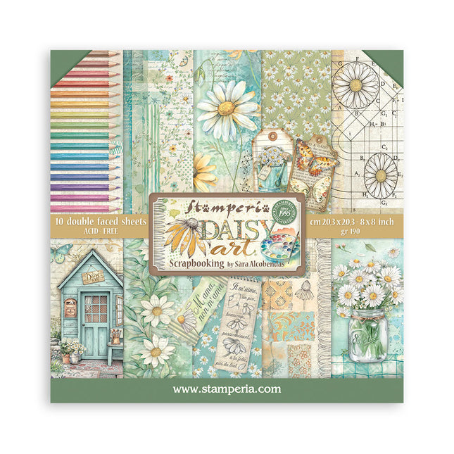 Scrapbooking Small Pad 10 sheets 20.3x20.3 cm (8"x8") - Daisy Art