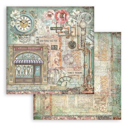 Scrapbooking Printed Pad for Art and Craft 10 sheets cm 20,3X20,3 (8"X8") - Gardens of Time
