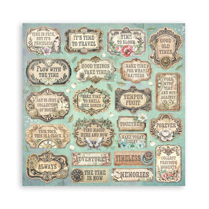 Scrapbooking Printed Pad for Art and Craft 10 sheets cm 20,3X20,3 (8"X8") - Gardens of Time