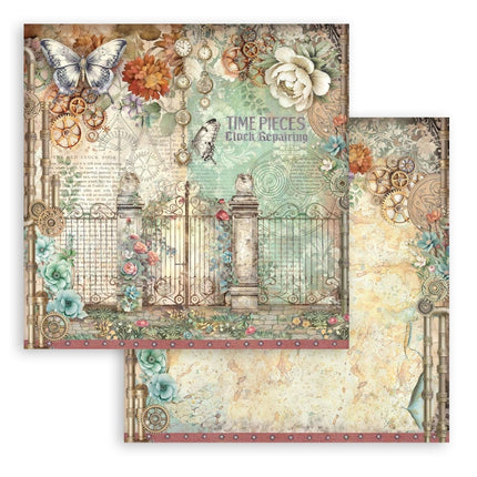 Scrapbooking Printed Pad for Art and Craft 10 sheets cm 20,3X20,3 (8"X8") - Gardens of Time