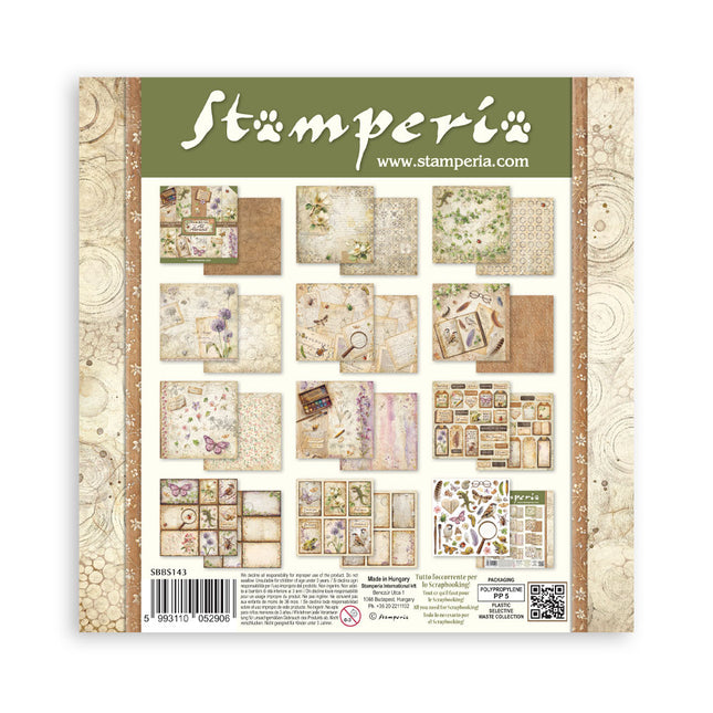 Scrapbooking printed pad for art and craft 10 sheets cm 20.3x20.3 (8"x8") - All Around