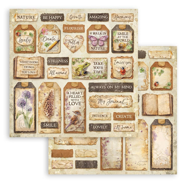 Scrapbooking printed pad for art and craft 10 sheets cm 20.3x20.3 (8"x8") - All Around