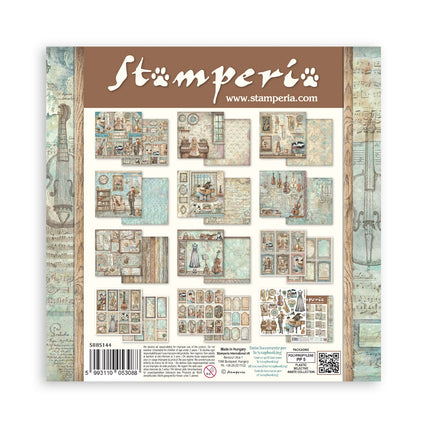Scrapbooking Printed Pad for Art and Craft 10 sheets cm 20,3X20,3 (8"X8") - Symphony
