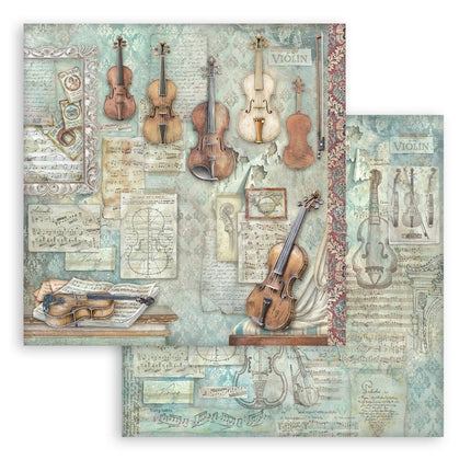 Scrapbooking Printed Pad for Art and Craft 10 sheets cm 20,3X20,3 (8"X8") - Symphony
