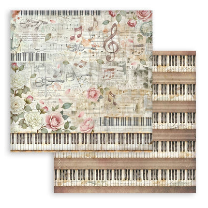 Scrapbooking Printed Pad for Art and Craft 10 sheets cm 20,3X20,3 (8"X8") Backgrounds Symphony