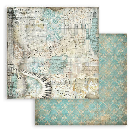 Scrapbooking Printed Pad for Art and Craft 10 sheets cm 20,3X20,3 (8"X8") Backgrounds Symphony