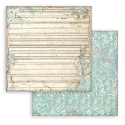 Scrapbooking Printed Pad for Art and Craft 10 sheets cm 20,3X20,3 (8"X8") Backgrounds Symphony