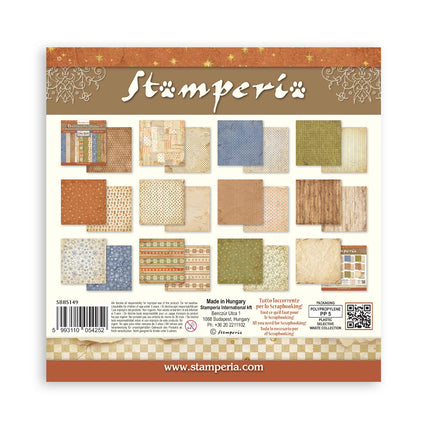 Scrapbooking Printed Pad for Art and Craft 10 sheets cm 20,3X20,3 (8"X8") Backgrounds - Silent Night 