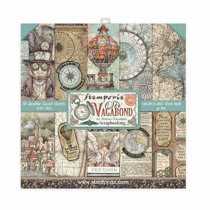 Scrapbooking Mini Pad 10 sheets 20,3x20,3 cm Sir vagabond