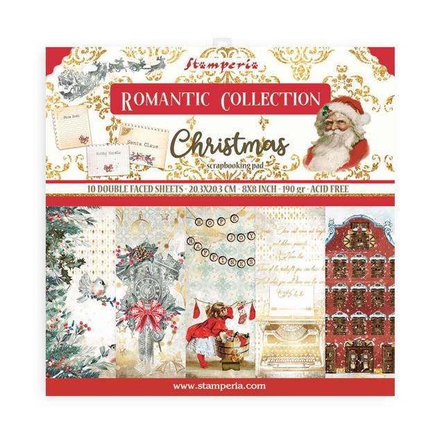 Scrapbooking Small Pad 10 sheets cm 20,3X20,3 (8"X8") - Romantic Christmas
