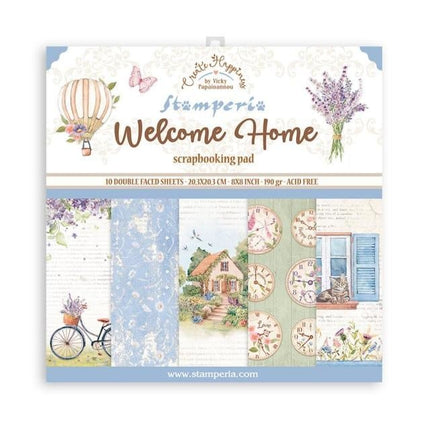 Scrapbooking Small Pad 10 sheets cm 20,3X20,3 (8"X8") - Create Happiness Welcome Home