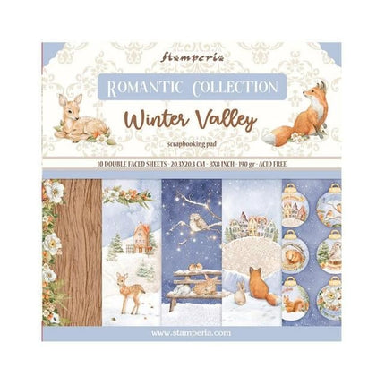 Scrapbooking Small Pad 10 sheets cm 20,3X20,3 (8"X8") - Winter Valley