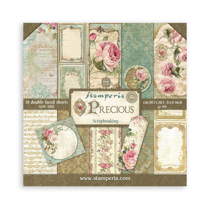 Scrapbooking Small Pad 10 sheets cm 20,3X20,3 (8"X8") - Precious